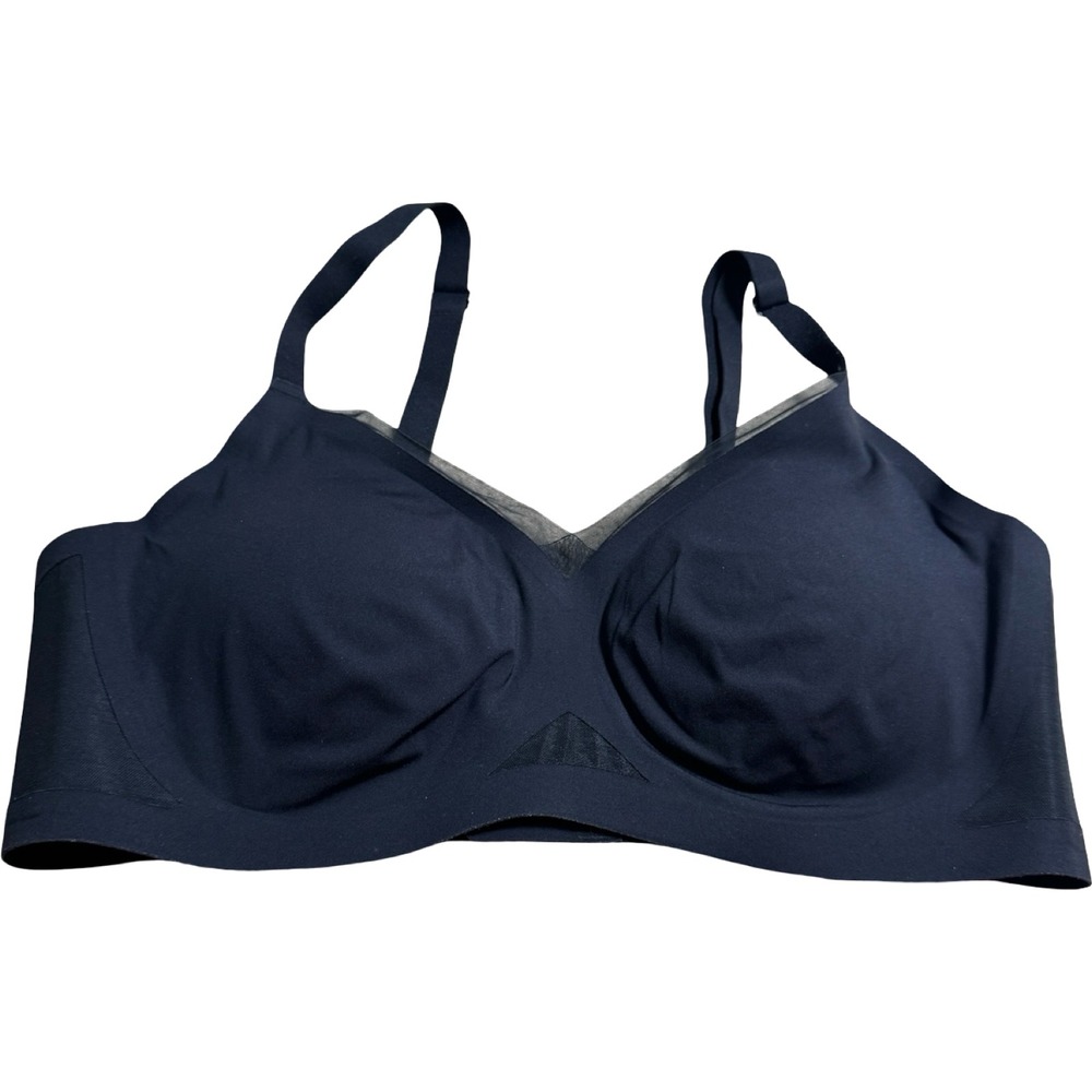 Honeylove Crossover Bra LWBR0303 Black Wireless Smoothing Women's Size 1X